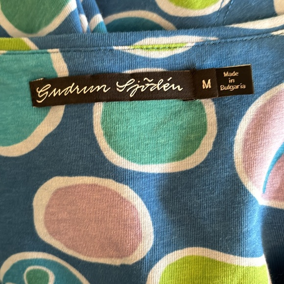 Gudrun Sjoden “Couleur” Jersey Dress, Blue Print, Size Medium - Picture 12 of 13